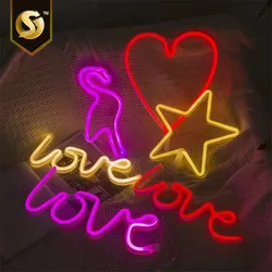Letra de Neon LED Colorido Luminosa Direto da Fábrica 3D