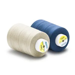 Färbbarer 100% Polyester Kern gesponnener Nähfaden