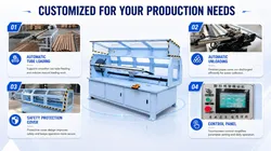 1 Máquina de Corte de Tubo de Papel 6 Automática para Cortar Núcleos