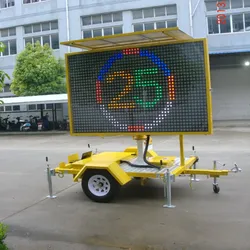 Trailer de Mensagem VMS com Display LED de Controle de Tráfego em Cor Única