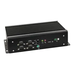 Computador Industrial Mini Desktop Sem Ventoinha Controle Caixa PC Industrial Dual RJ45 6 dB9 6