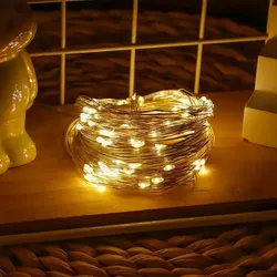 Solarlichterkette, LED-Licht, farbiges Licht, Kupferdrahtlicht