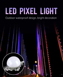 24V 50mm Ponto de Luz LED RGB SMD 5050 Módulo Programável RGB 30PCS Fita