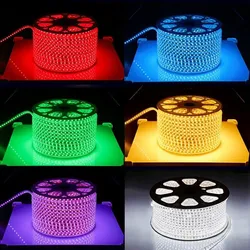 Hochspannungsfernbedienung APP Steuerung Farb RGB Streifen LED Seillicht
