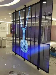 Einfache hängende Installation transparenter LED-Bildschirm für Innen- und Außenfensterverwendung, durchsichtiger LED-Display