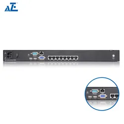 19-Inch 8-Port Cat5e Console de Comutador KVM Montável em Rack