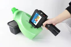 Mxs Tragbarer Halbautomatischer Metallgehäusedrucker Tintenstrahldrucker Handheld-Drucker mit schnelltrocknender Tintenpatrone