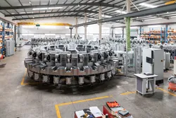 Direkteinspritzung Schuhsohlenherstellungsmaschine mit automatischer Rotationsproduktionslinie