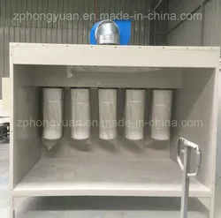 Cabine de Pintura a Pó Manual Hongyuan com Sistema de Recuperação de Pó
