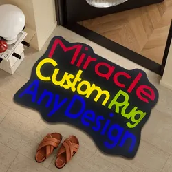 Tapete Woven Personalizado 5D Tapete Moderno para Sala de Estar Carpete Designer Tapete Personalizado Cortado Área Rugs