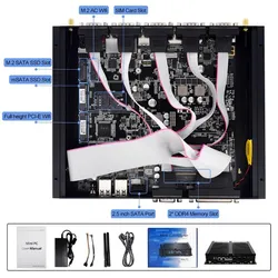 Computadora Mini PC de Control Industrial Hystou I7 2LAN Sin Ventilador
