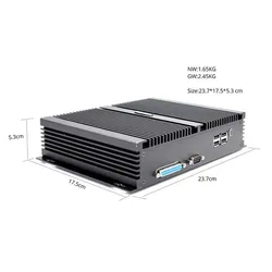 Computadora Mini PC de Control Industrial Hystou I7 2LAN Sin Ventilador