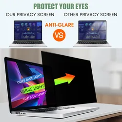 15.6 Zoll Anti-Spionage Abnehmbarer Computer Datenschutzbildschirmfilter Laptop Datenschutzfilter