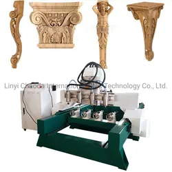 Çok Başlı Ahşap CNC Makinesi Router 3D Dönme CNC Router