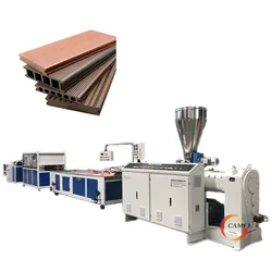 WPC Terrassendielenprofilplattenextrusionsmaschine mit Prägemaschine