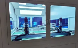 Automatische visuelle Schuhoberteil Bekleidungsposition Linienzeichnungsmaschine