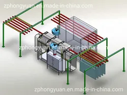 Cabine de Pintura em Pó Hongyuan com Sistema de Recuperação de Pó com Cartuchos de Filtro