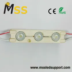Módulos LED à prova d'água CE RoHS DC 12V Luz Brilhante Alta para Exterior 0.9W 1.2W 3 LEDs 2835 Módulo LED de Injeção para Caixa de Sinalização Publicitária