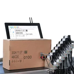 Hochleistungsfähige tragbare Tij-Tintenstrahldruckmaschine für Datencodierung mit mehreren Druckköpfen