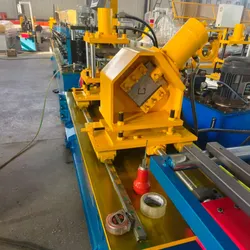 Yüksek Hızlı Otomatik Raf Kirişi Rulo Şekillendirme Makinesi, PLC Kontrollü Hidrolik Kesim