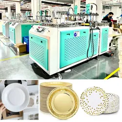 Máquina de Formação de Pratos de Papel de Alta Velocidade Produz Utensílios de Mesa Descartáveis em Papel