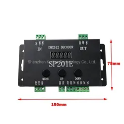 DMX512 Decoder LED Controller Vollfarbprogrammierbarer LED Controller Dimmer 2048px Sp201e