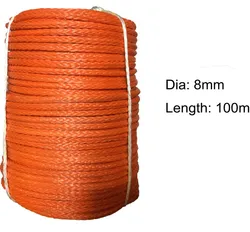 12 Strang UHMWPE Polyester beschichtetes Offshore-Seil Festmacher-Seil Marine-Seil