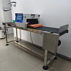 Máy in đánh dấu trứng để bàn, hệ thống máy in trứng tự động sử dụng mực cấp thực phẩm để in ngày tháng, mã vạch và mã QR