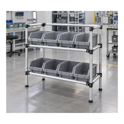 4m Standard-Aluminiumlegierungsrohr für modulare Werkbank-, Regal-, Materialhandhabungs- und Lean-Production-Systeme