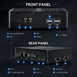 Eglobal günstigster J1900 Barebone-System eingebetteter Mini-Computer
