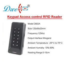 13.56MHz Veelgebruikte Interface Toegangscontrole RFID Toetsenbord Kaartlezer 125kHz voor Toegangscontrolesysteem