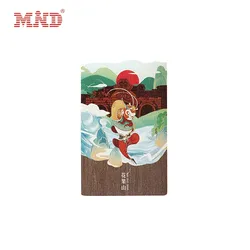 100% Tag de Chave de Madeira NFC Personalizada e Reciclável para Diferentes Sistemas de Chave de Hotel