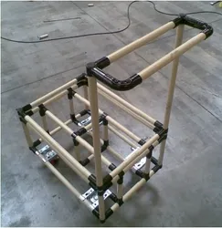 Conjunto de Juntas de Metal na Cor Preta para Sistema de Prateleira de Tubos Lean