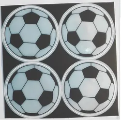 Geschenk PVC Beliebtes Fußballmuster Sicherheitsreflektierender Aufkleber Schlüsselanhänger