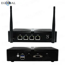 Roteador Mini Sem Ventoinha Mais Barato J1900 4G DDR3 64G SSD Pfsense Win10 Computador Desktop PRO