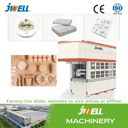Jwell vollautomatische pulpmoldierte Geschirrproduktionsmaschine mit Trägersystem und robotergestütztem Transfersystem