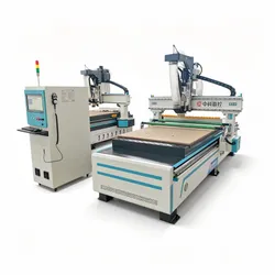 เครื่องกัดไม้ CNC พร้อม 12 หัวกัดห้องสมุดเครื่องมืออัตโนมัติ
