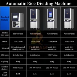 Automatischer Reisdosierer 20kg Edelstahl Reisserviermaschine Sushi-Reisdosiermaschine Gekochter Reisdosierer