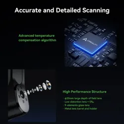 เคราลิตี้ 3D ซีอาร์-สแกน แรพเตอร์ 3D สแกนเนอร์ 24-Bit การสแกนสีเต็มรูปแบบ