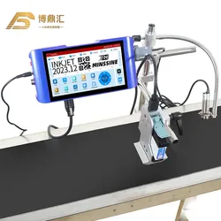 Máquina de impresión en tinta en línea para códigos QR, códigos de barras y texto de logotipo con cartuchos de tinta