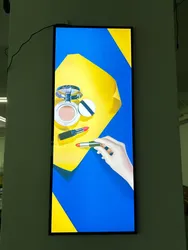 Rechteckiger LED-Snap-Rahmen Ultra Dünne Lichtbox für LED-Anzeige Wandmontage