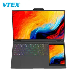 Vtex Günstiges Zwei-Bildschirm-Notebook PC Anpassung I7 10th UHD PC Tragbares Notebook Hochleistungs-Dual-Grafikkarten-Notebook PC Laptop
