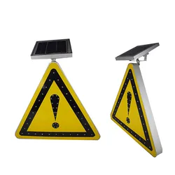 Segnale di stop stradale ottagonale a LED solare