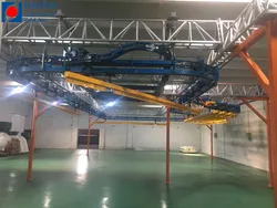 Hệ thống phun bột tự động với hệ thống băng tải tự do và có động cơ