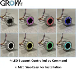 Wachstum R503 Neue Runde LED Steuerung Kapazitiver Fingerabdruckmodul Sensor Scanner