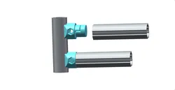 Conector de tubo inclinado de perfil de aluminio 28mm para sistema de estanterías