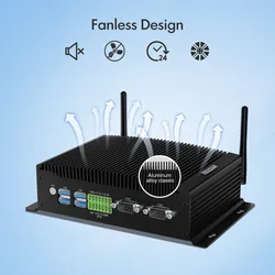 โรงงาน Hystou คอมพิวเตอร์ Mini PC แบบไม่มีพัดลม 3 จอแสดงผล DDR4 คอมพิวเตอร์ตั้งโต๊ะ Dual LAN