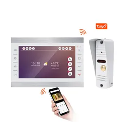 Bộ chuông cửa camera liên lạc màn hình IPS thông minh Tuya 10inch với hệ thống Linux