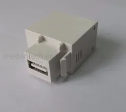 Carregador de Energia USB Modular Inseridor Keystone