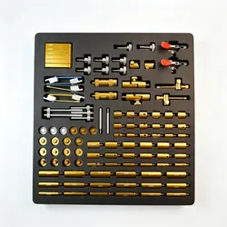 Kit di fissaggio modulare per macchina di misurazione a coordinate con base in alluminio a griglia